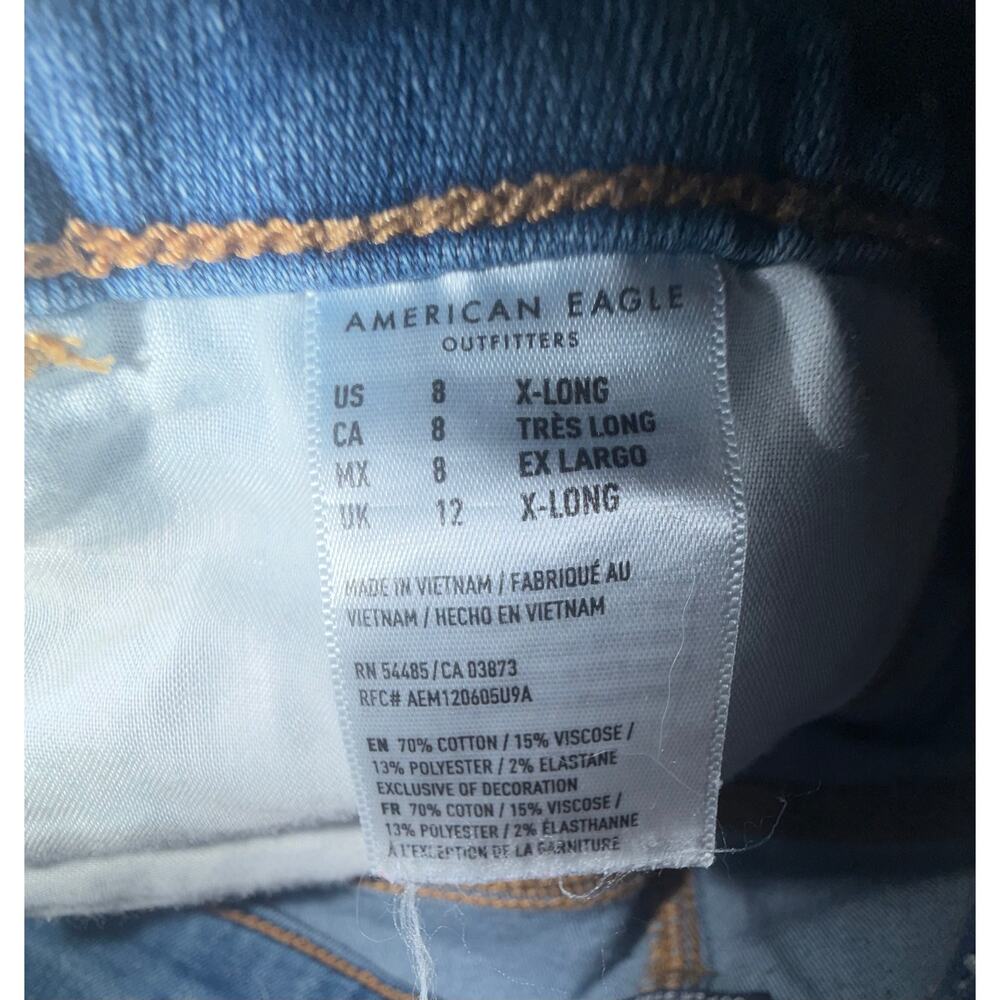American Eagle super stretch women’s super high rise blue jean jegging - Picture 10 of 16